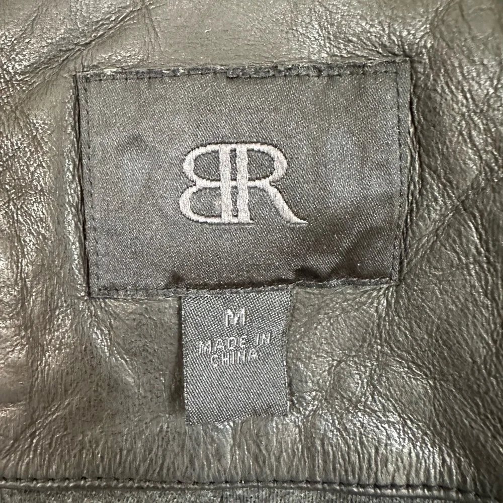 Banana Republic Women's Leather Jacket Asymmetrical Zipper Zip Cuffs Size Medium - Picture 14 of 15